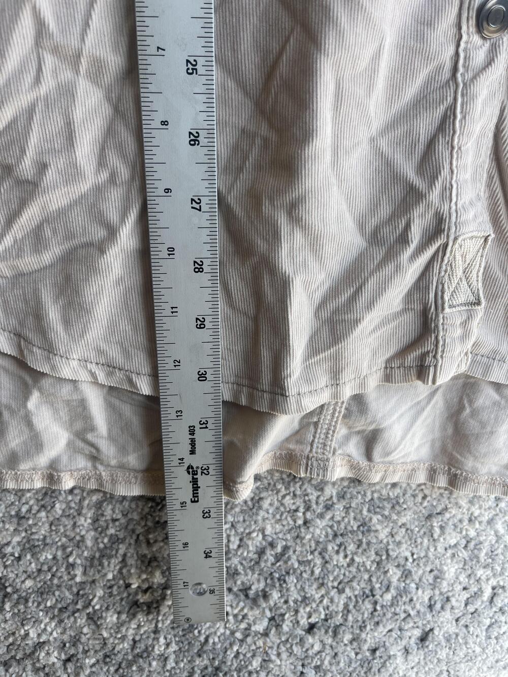 Free People Shirt Womens Medium Oversized Corduroy Champagne Dream Button Up NWT - Picture 2 of 7